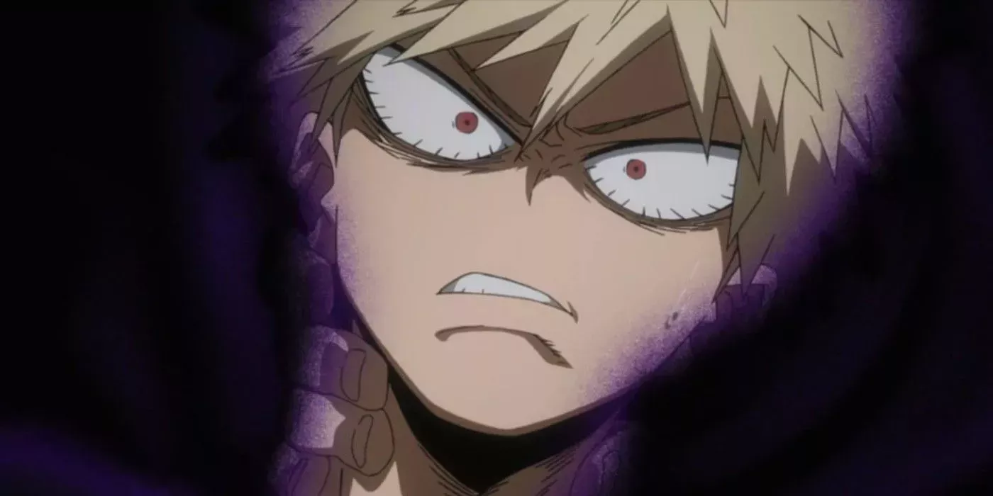 Bakugo getting pulled into Kurogiri’s portal. 