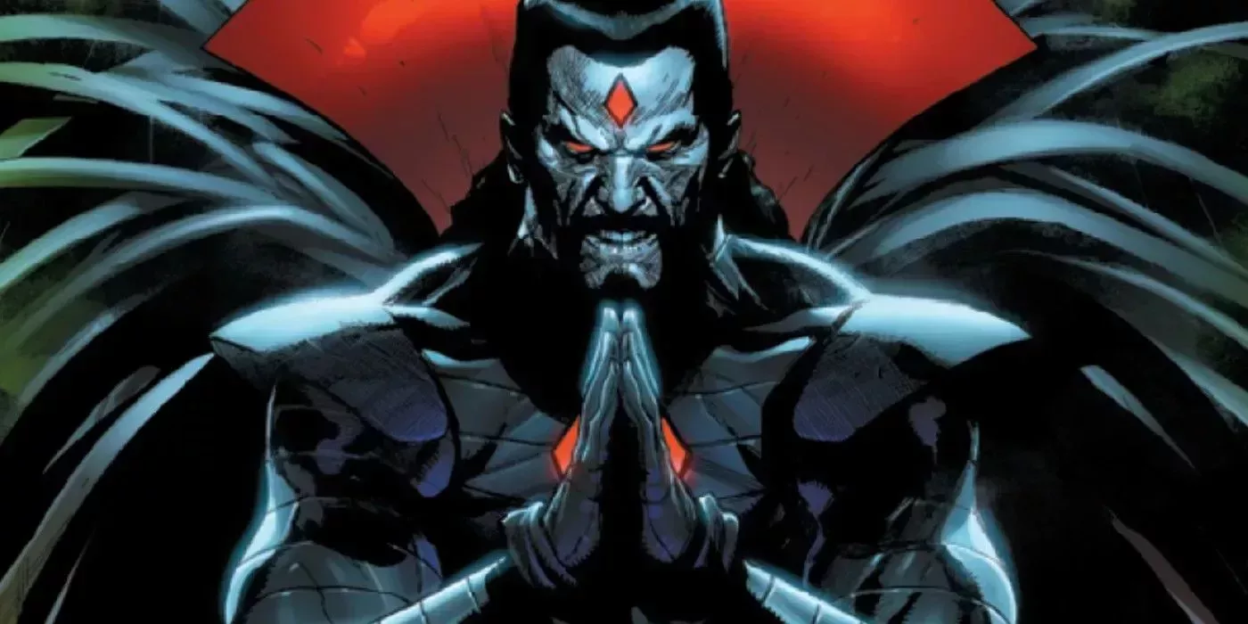 Mister Sinister scowling on the main cover of Sins of Sinister: Dominion 1 in Marvel Comics