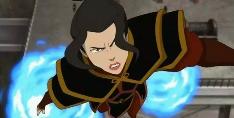 Azula flying using Jet Propulsion in Avatar: The Last Airbender