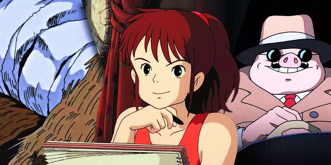 Split Images of Osa, Ursula, and Porco Rosso