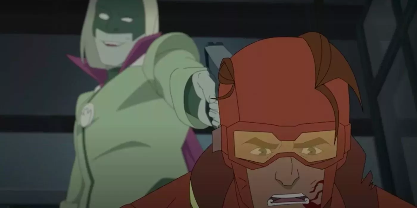 King Lizard points a gun at Rex in Invincible 