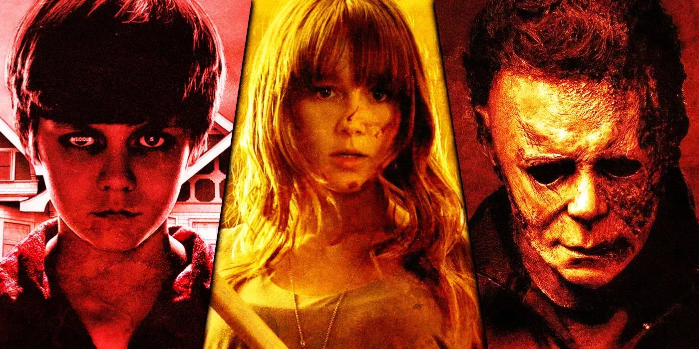 Images of Insidious, You're Next and Halloween Kills
