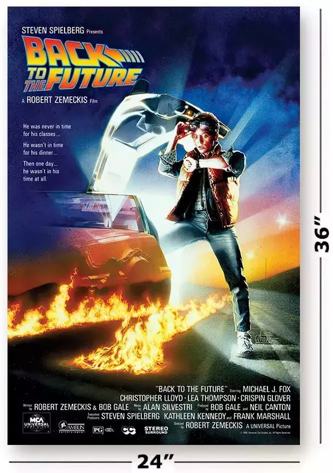 Marty McFly posing on the cover of Back to the Future