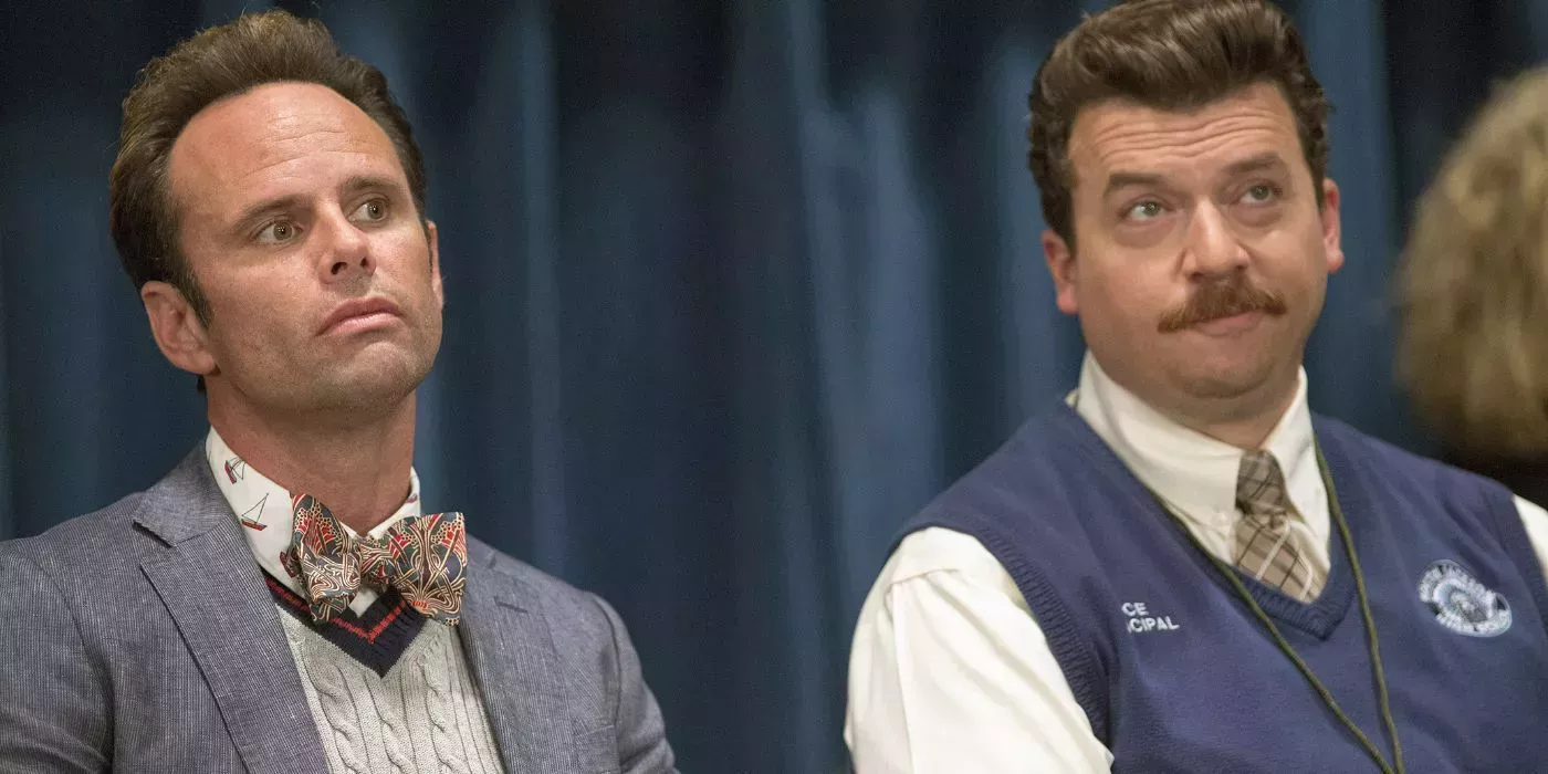 Lee (Walton Goggins) and Neal (Danny McBride) dress fancy in Vice Principals