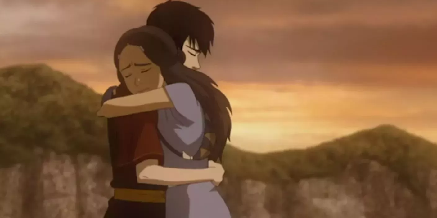 Katara hugs Zuko - Avatar: The Last Airbender
