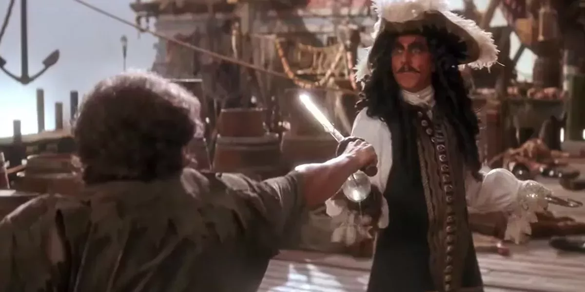Hook Duel starring Robin Williams and Dustin Hoffman