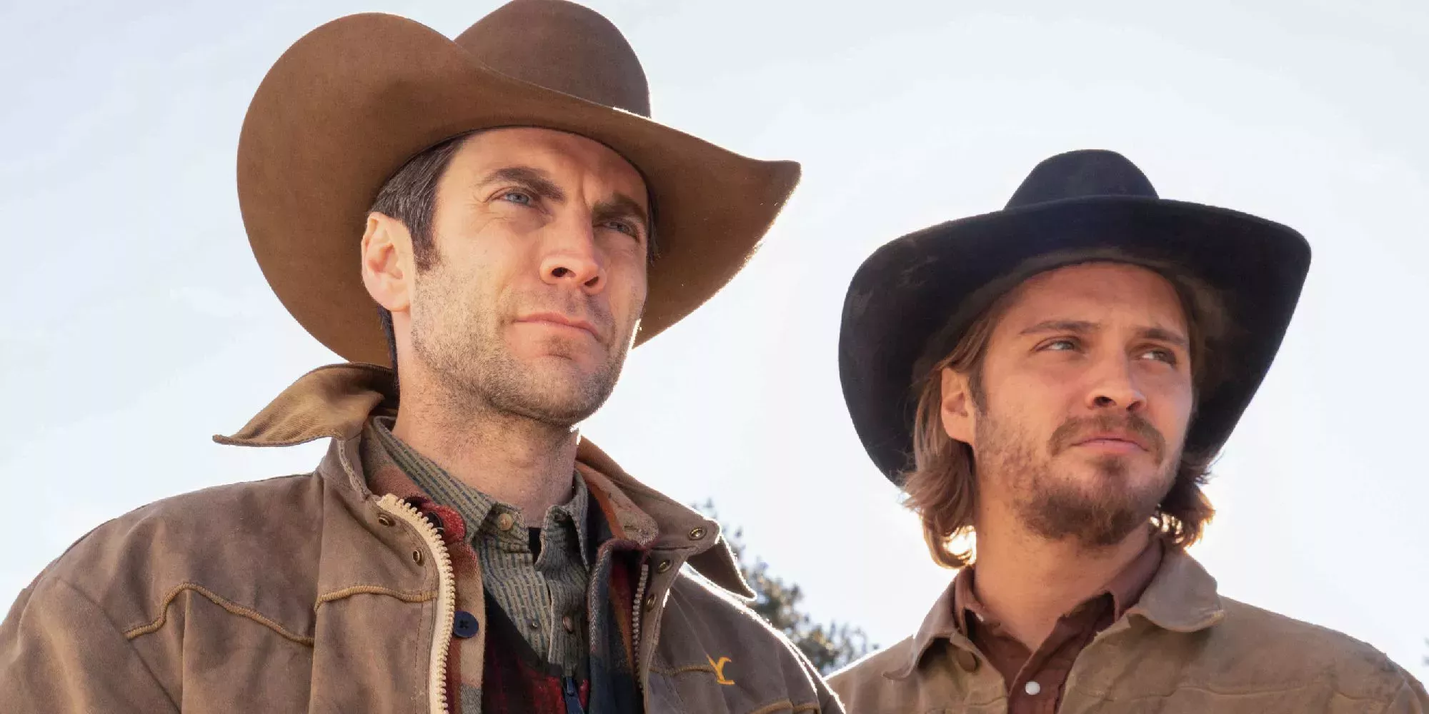 Wes Bentley as Jamie Dutton and Luke Grimes as Kayce Dutton in Yellowstone: "Enemies by Monday"