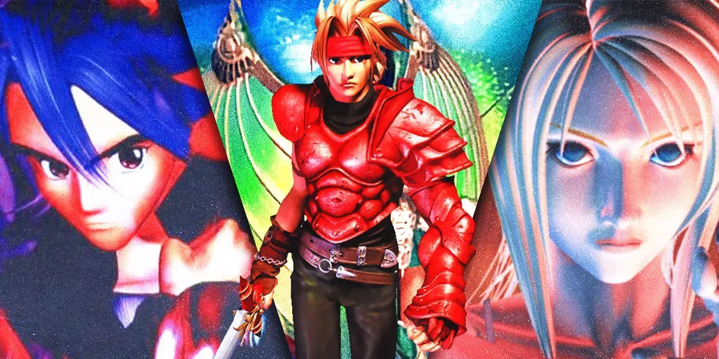 Split Images of Legend of Legaia, Legend of Dragoon, and Parasite Eve