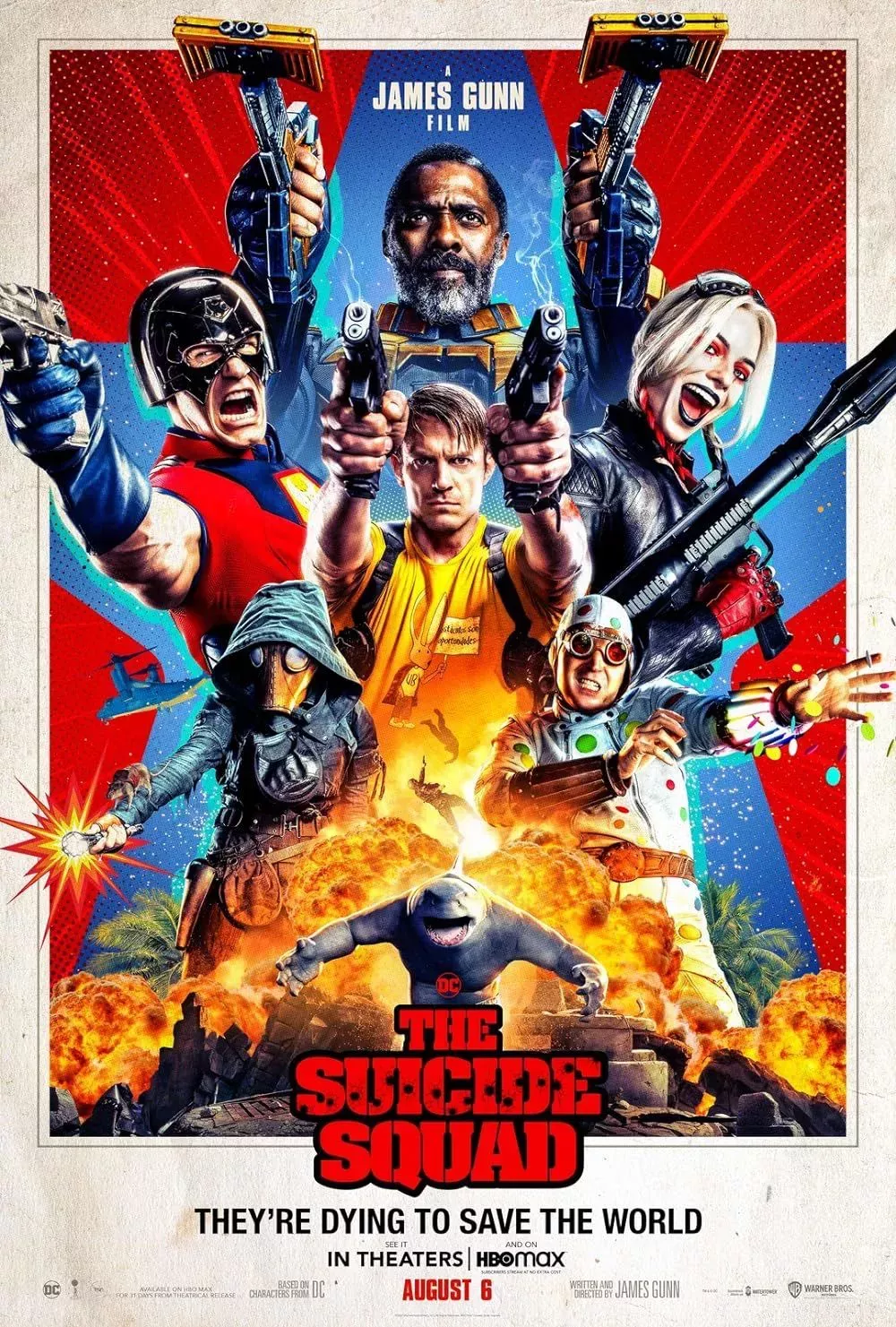 The cast of The Suicide Squad 2021 on the movie poster