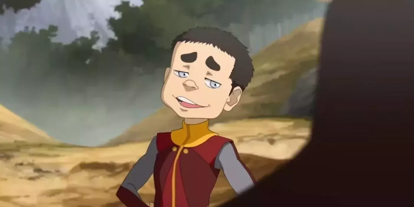 Meelo stands proudly in a forest while talking