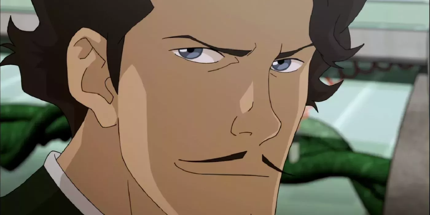 Varrick from The Legend Of Korra is looking to the side