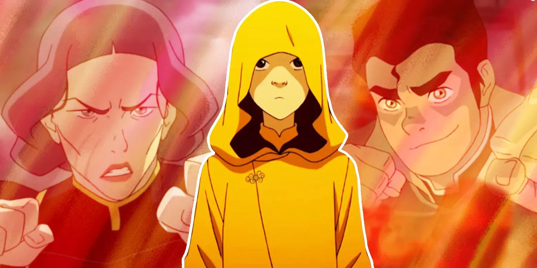 Lin Beifong, Jinora and Bolin from The Legend of Korra