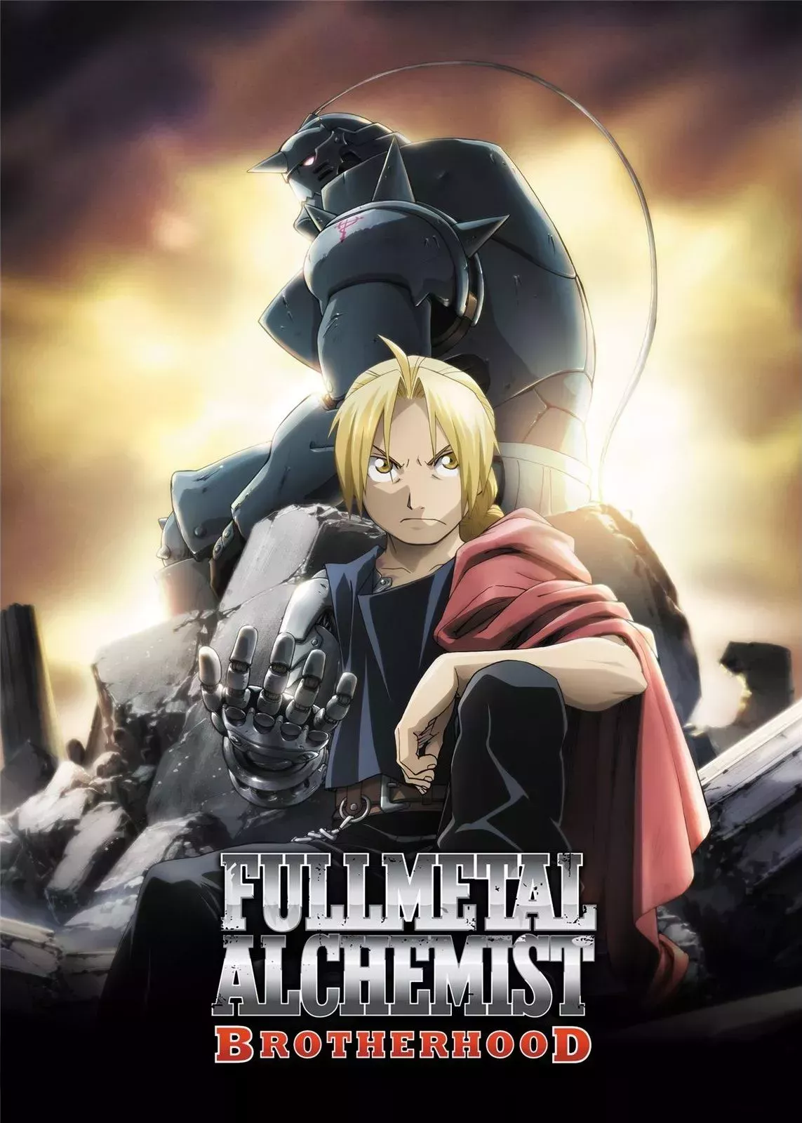 Edward and Alphonse Elric in Fullmetal Alchemist Brotherhood Anime Poster
