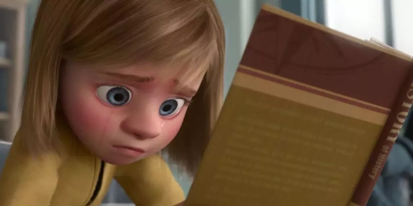 Riley crying at school in Inside Out
