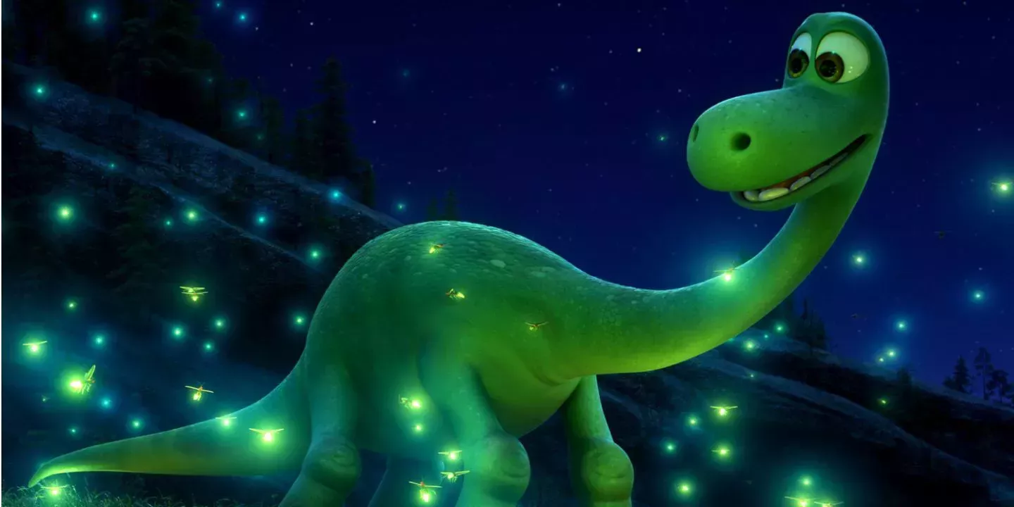 Arlo with fireflies in The Good Dinosaur.