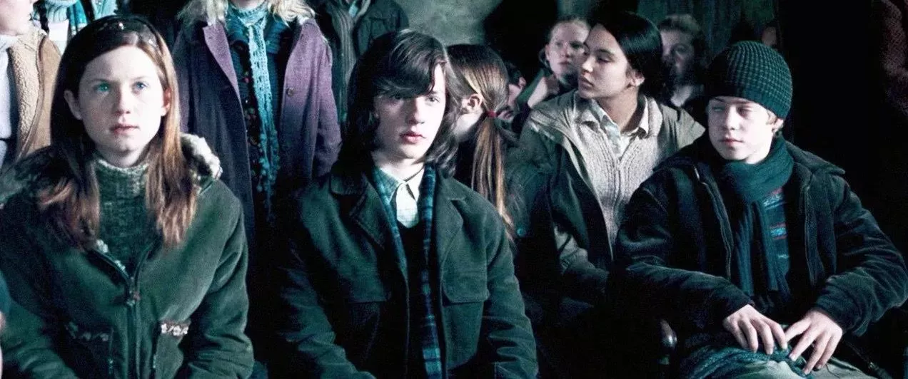 Ginny Weasley, Michael Corner and Zacharias Smith in Harry Potter and The Order of The Phoenix 