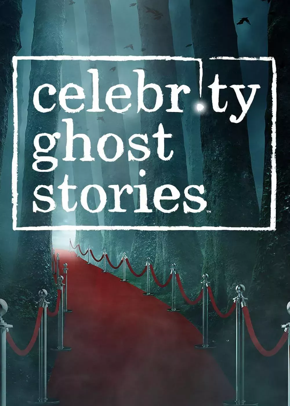 Cover of Celebrity Ghost Stories showing a red carpet going through a haunted forest