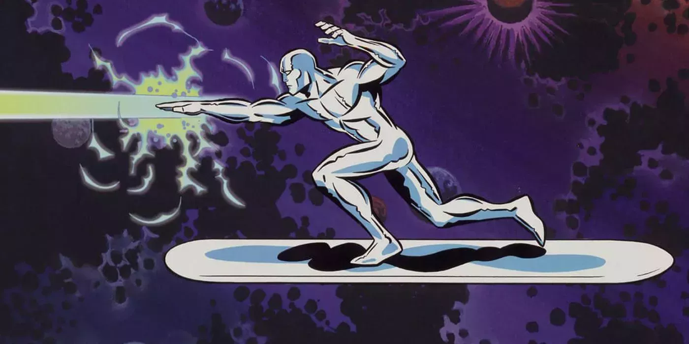 Silver Surfer uses his powers in the Silver Surfer cartoon series