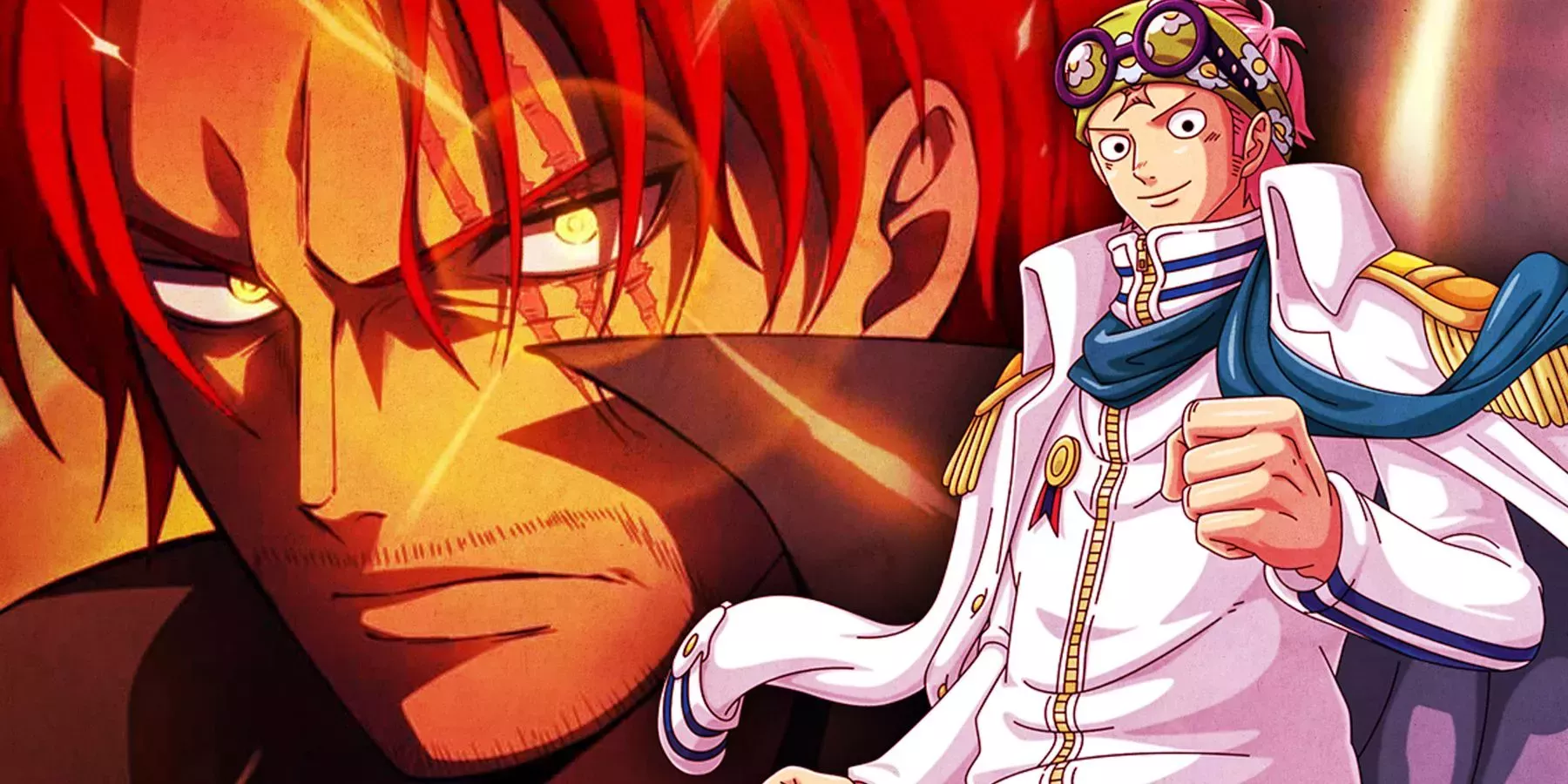 Strong One Piece characters, Shanks on left.