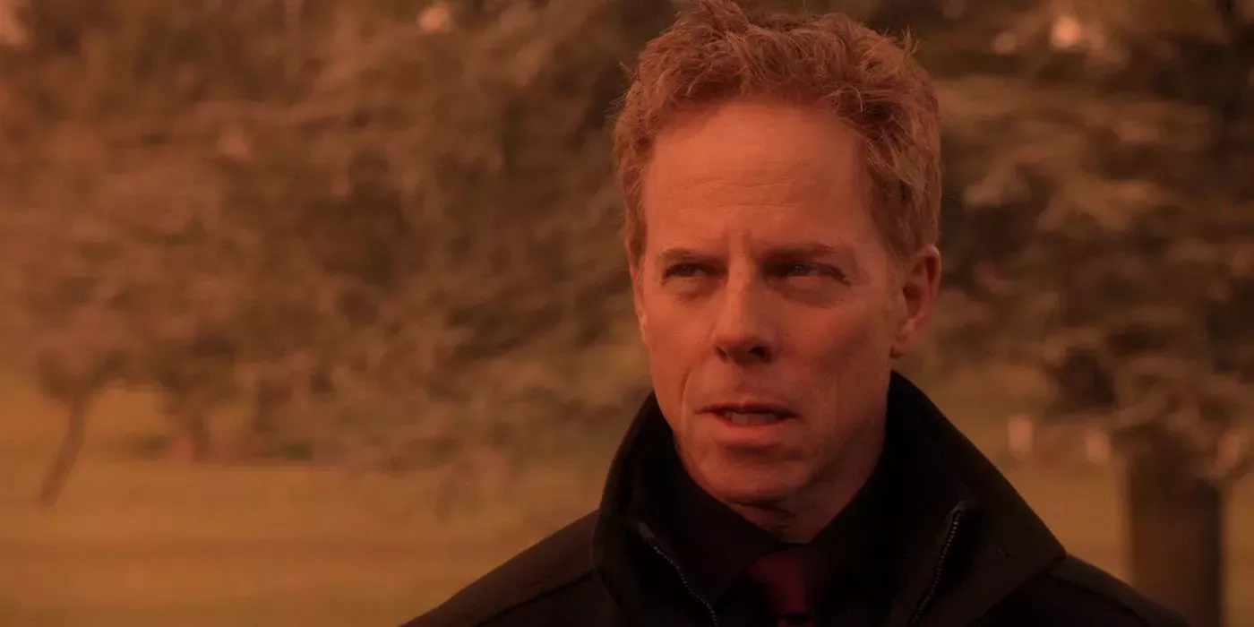 Greg Germann as Hades in a dark lit scene from Once Upon a Time
