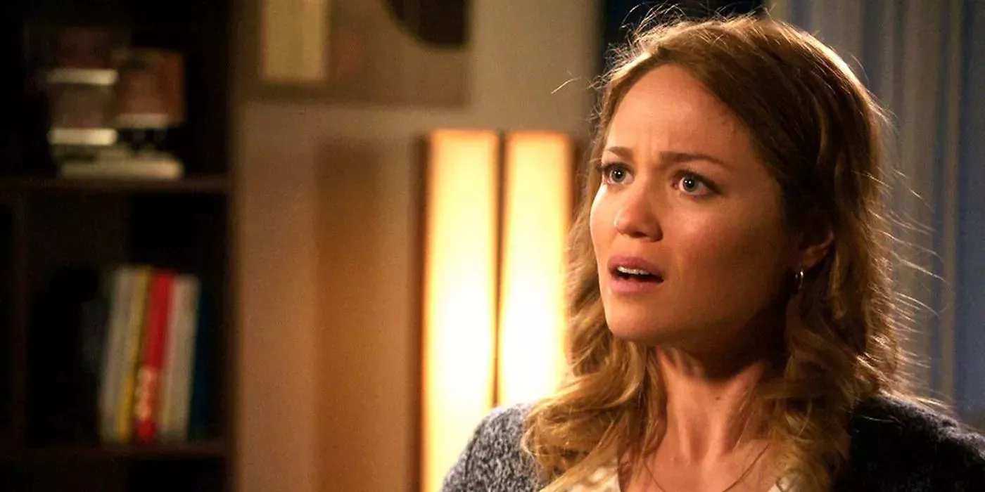 Erika Christensen looking annoyed while talking to someone in Parenthood.