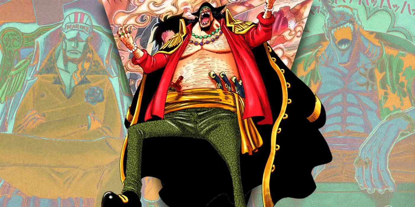 Split Images of Akainu, Blackbeard, and Arlong from One Piece.