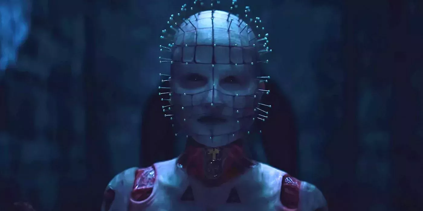 Jamie Clayton as Pinhead in Hellraiser 2022