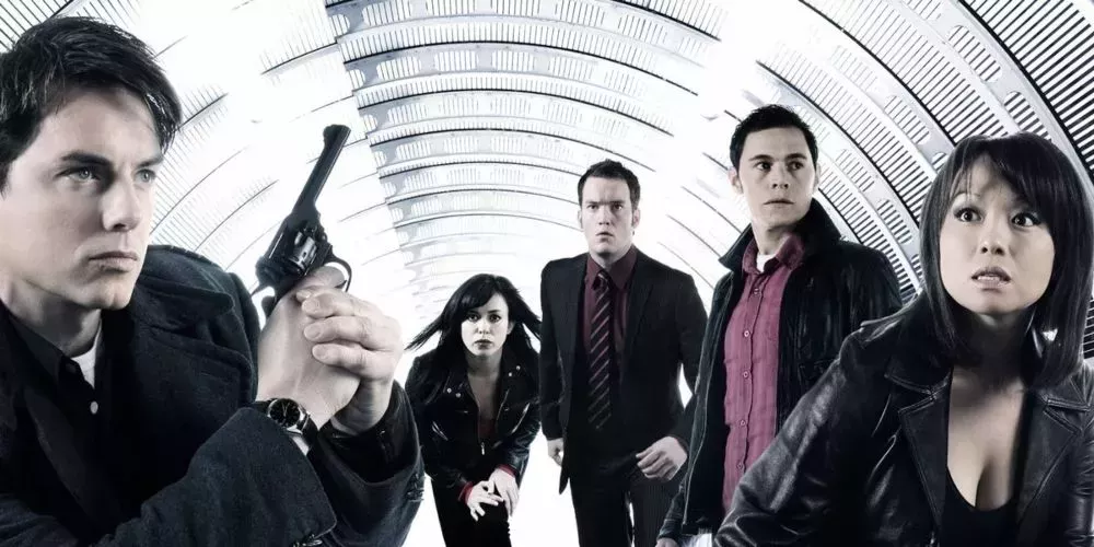 Jack Harkness, Gwen Cooper, Ianto Jones, Owen Harper and Toshiko Sato Torchwood