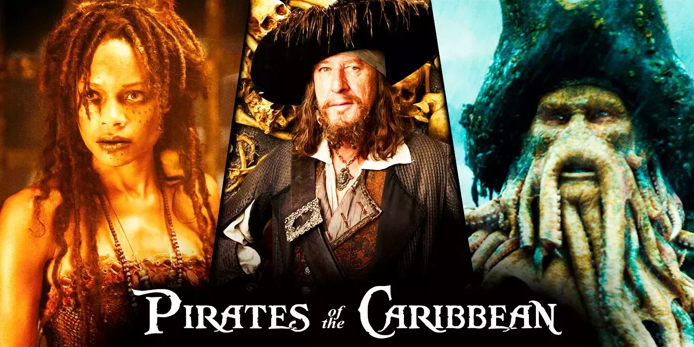 Pirates Of Caribbean' Captain Barbosa, Davy Jones and Tia Dalma