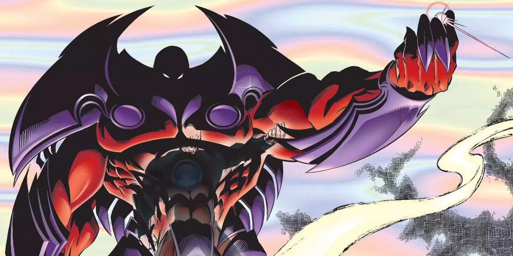 Onslaught menacingly towering over the world in Marvel Comics