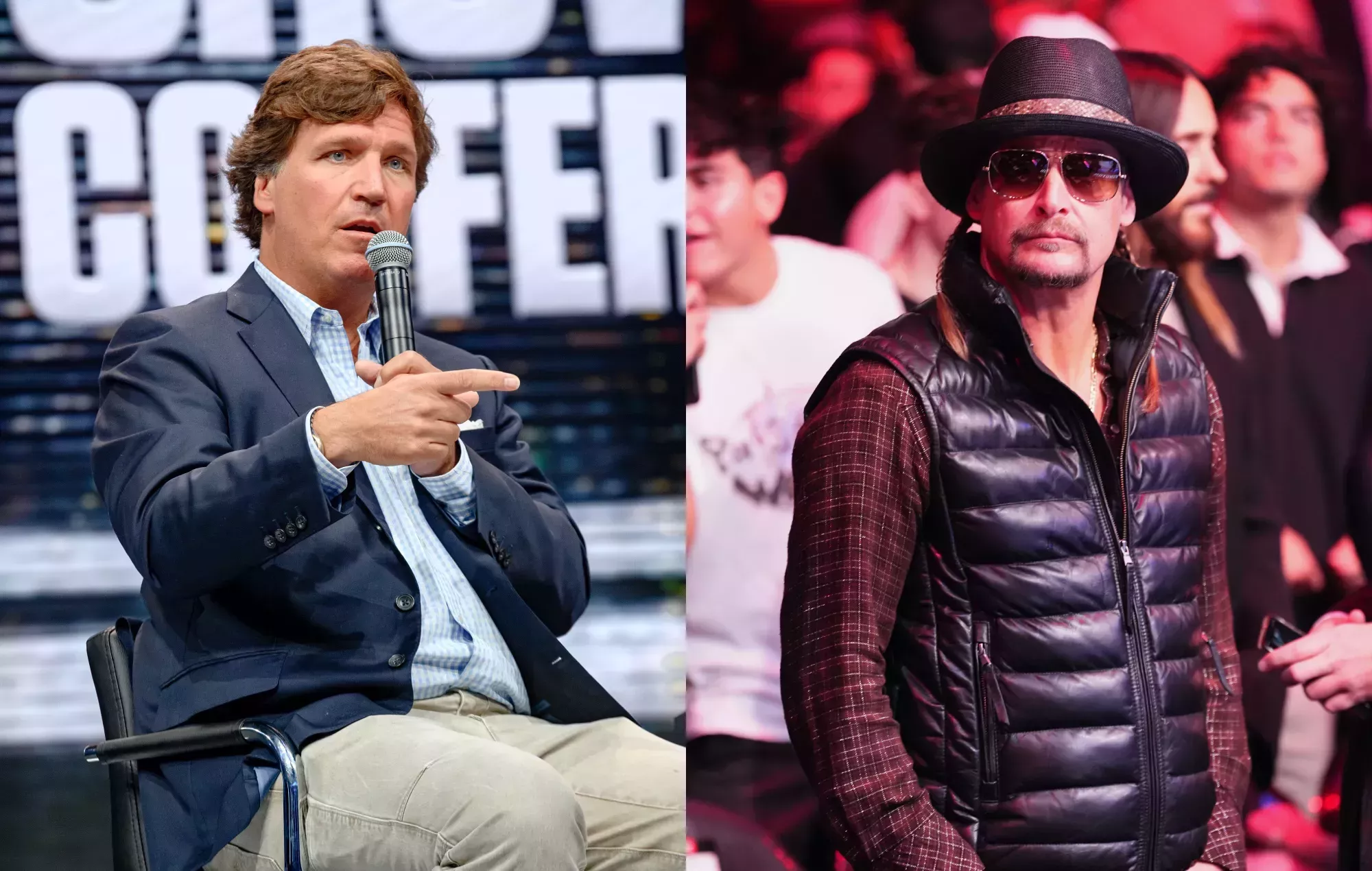 Tucker Carlson fue telonero de Kid Rock en recientes conciertos en EE.UU.