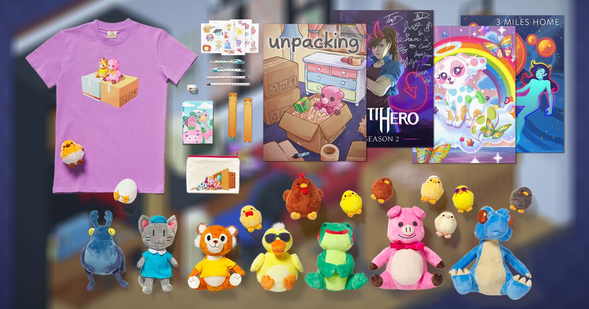 Unpacking tiene merch oficial, incluida la simpática mascota porcina
