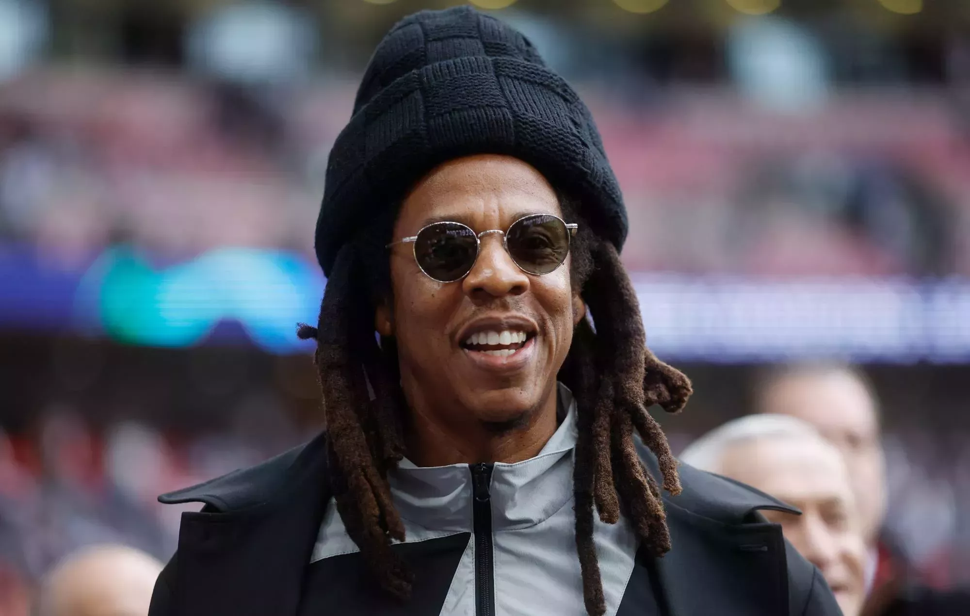 Jay-Z asiste a la final de la Liga de Campeones en el estadio de Wembley