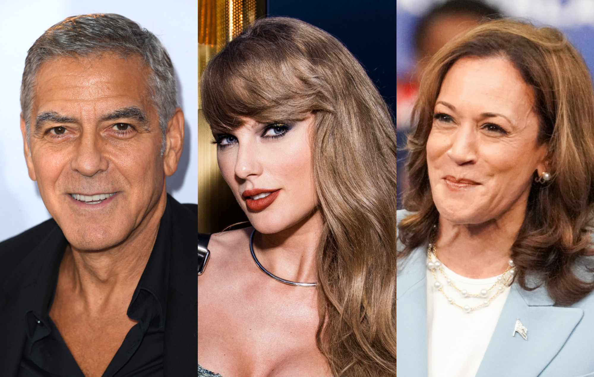 George Clooney dice que el apoyo de Taylor Swift a Kamala Harris es "hermoso"