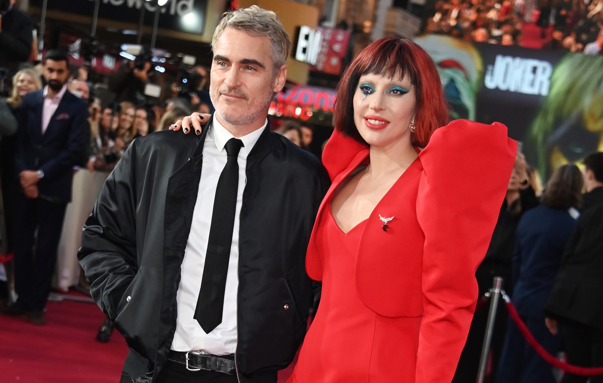 Lady Gaga y Joaquin Phoenix acuden a Londres para el estreno de "Joker: Folie A Deux