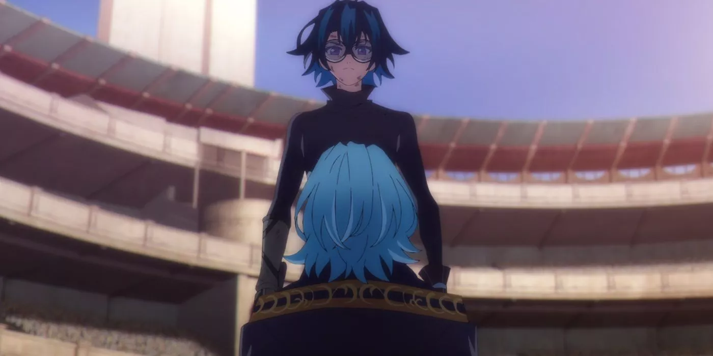 Will Serfort de pie sobre Julius Reinberg en Wistoria: Varita y Espada.