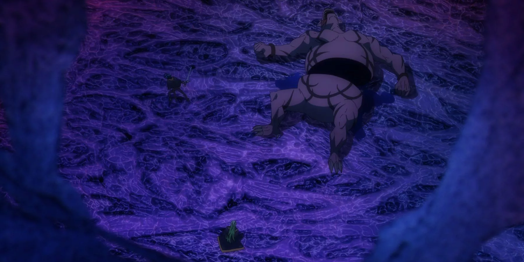 Will Serfort y Wignall luchando contra Gergesa en Wistoria: Varita y Espada.