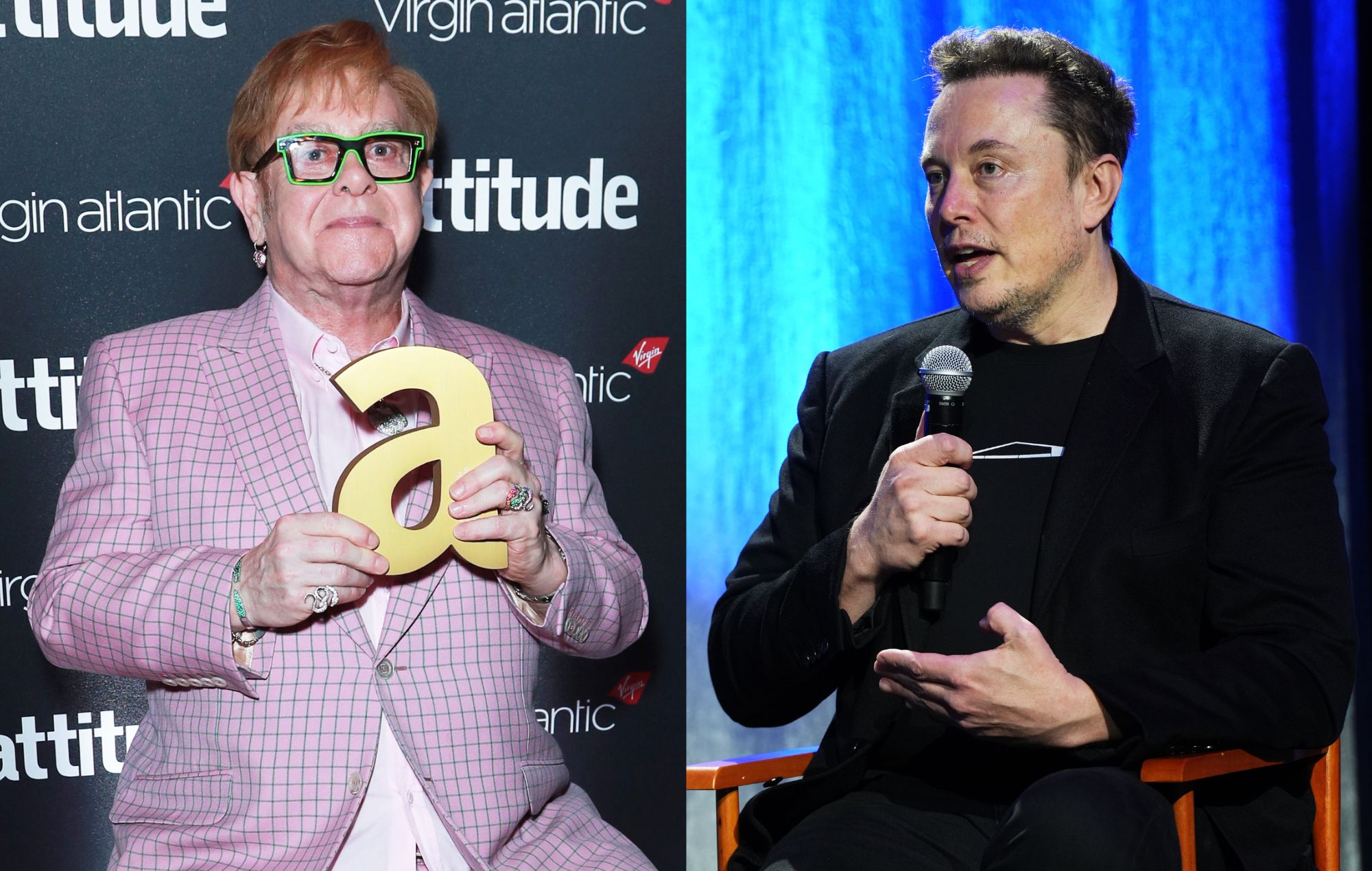 Elton John se burla del "gilipollas" Elon Musk y dice que "tengo beneficios como gay que nunca pensé que podría tener" en el discurso de los Attitude Awards