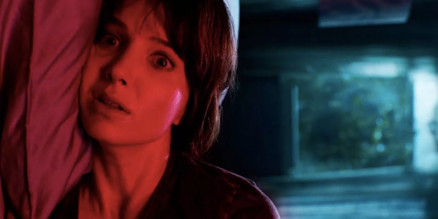 Madison is illuminated with red light in malignant