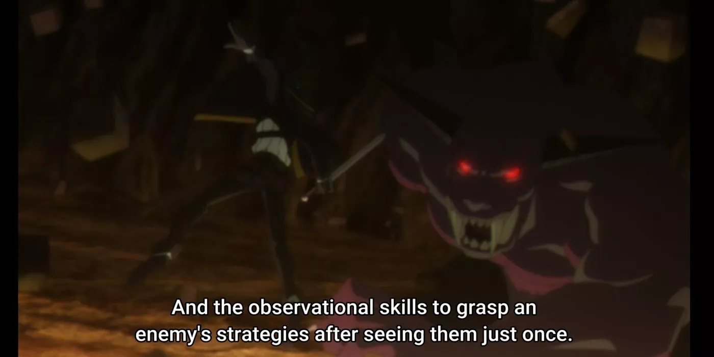 Will Serfort in the air fighting against the Evil Guardian in Wistoria: Wand and Sword.