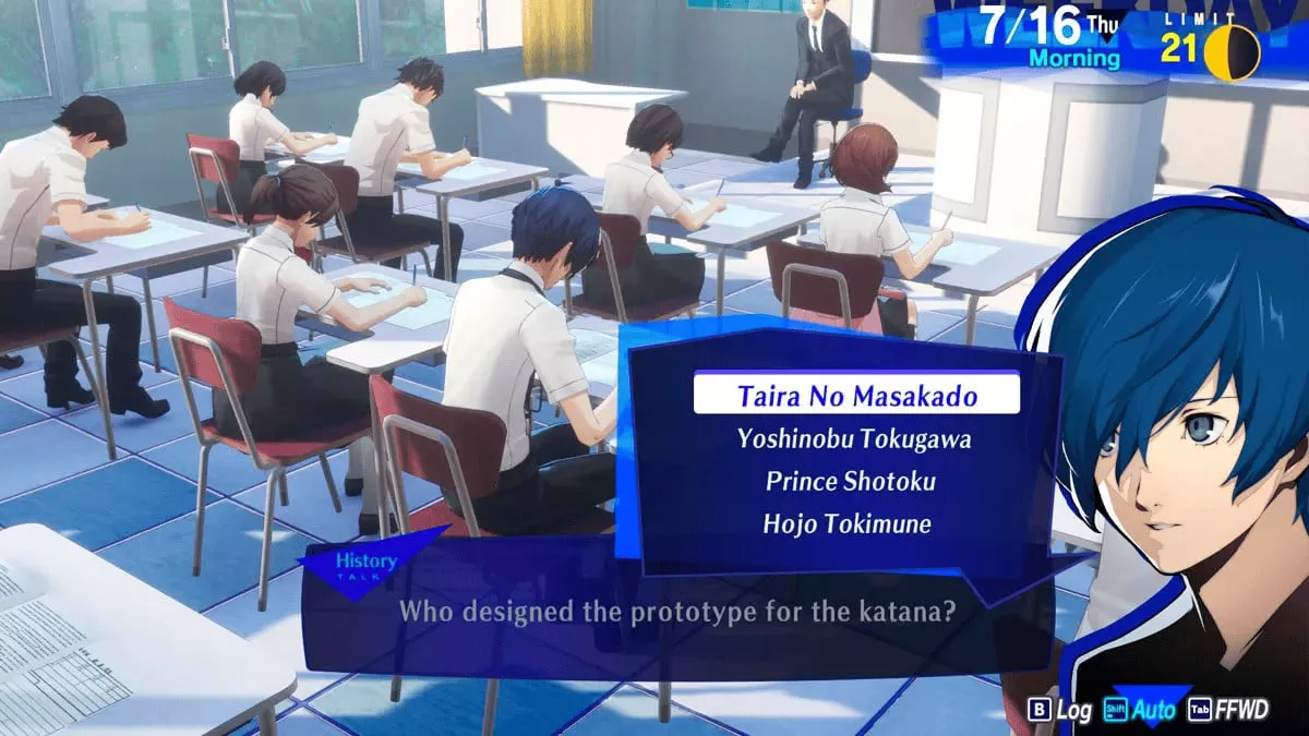 Guía de Persona 3 Reload: Todas las Respuestas de Clase