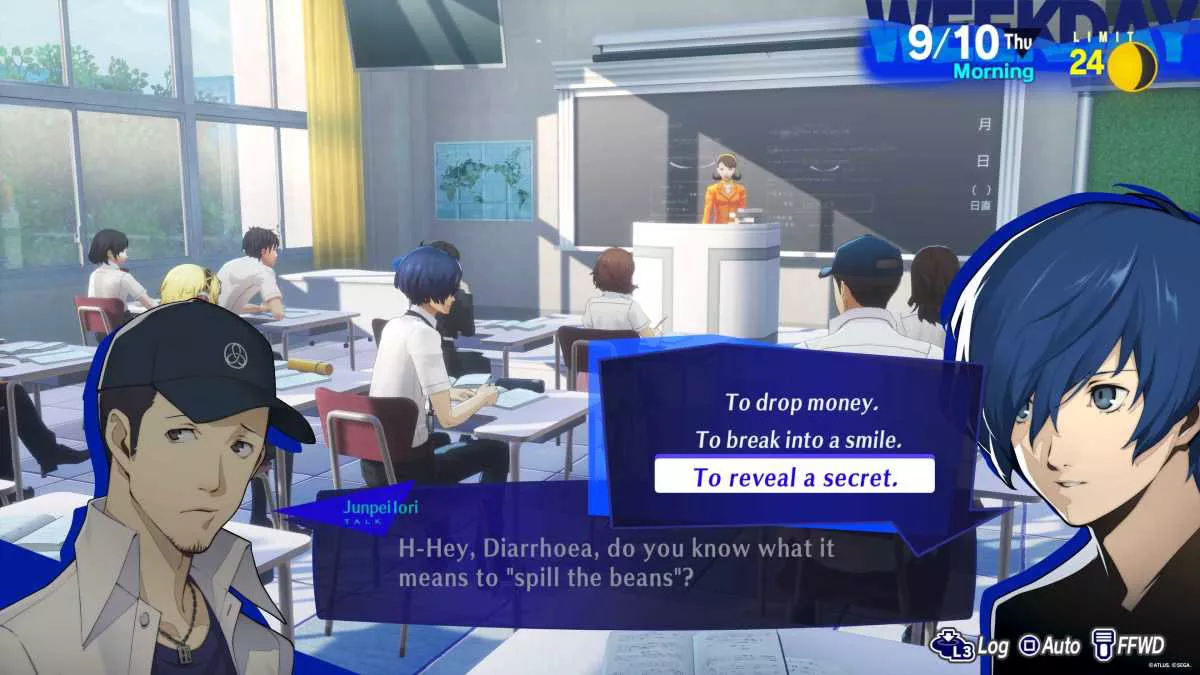 Guía de Persona 3 Reload: Todas las Respuestas de Clase