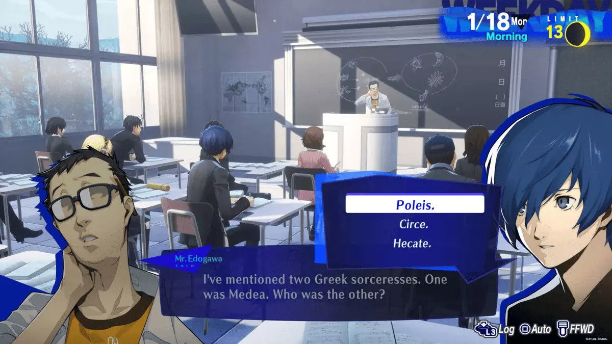 Guía de Persona 3 Reload: Todas las Respuestas de Clase