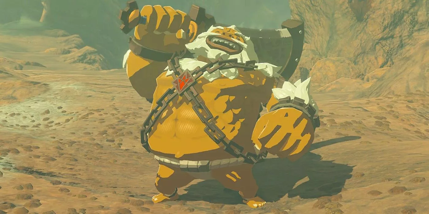 Zelda Breath of the Wild Daruk chuckling heartily