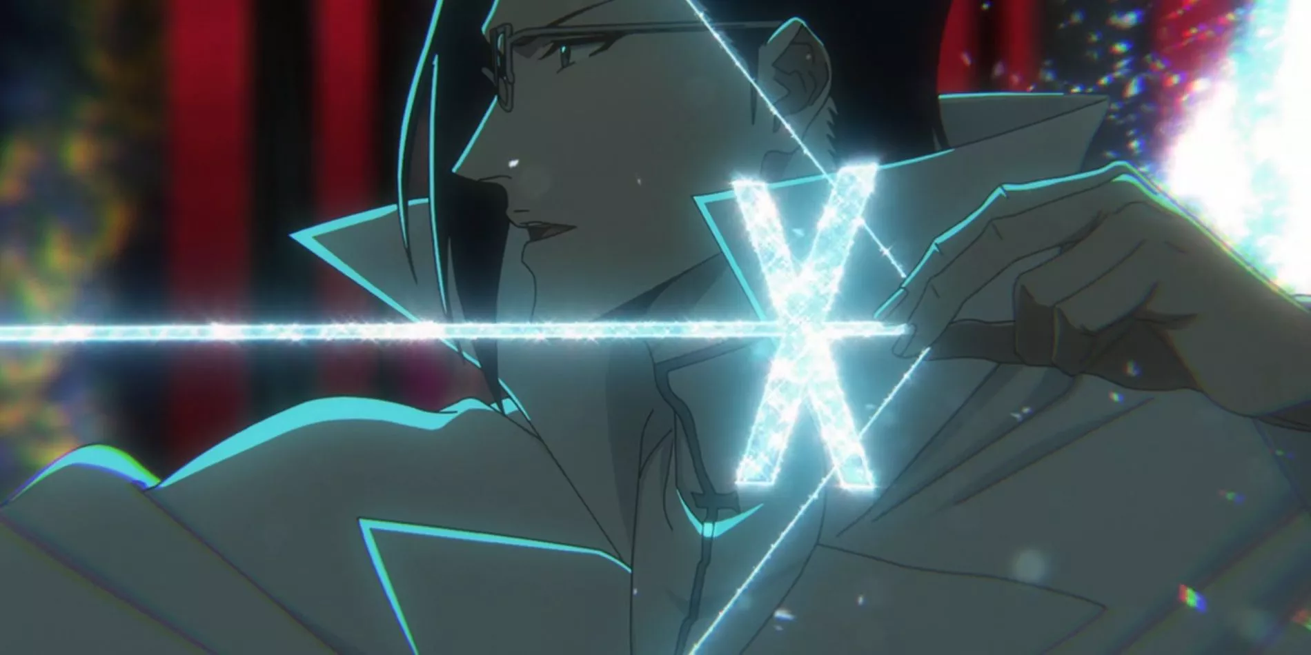 Uryu Ishida prepares his bow to fire