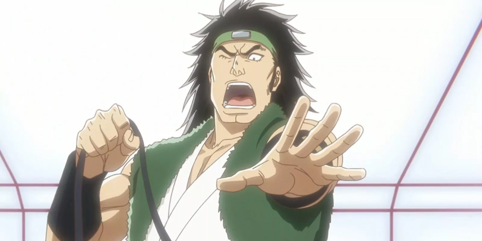 Ganju Shiba is acting dramatic in Bleach