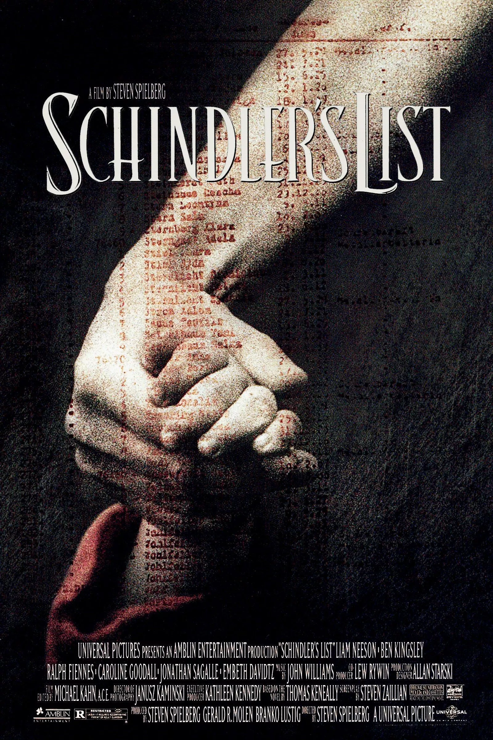 Póster de La lista de Schindler