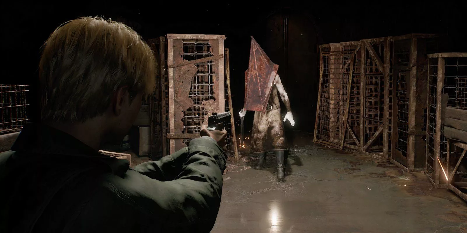First Pyramid Head boss fight in Silent Hill 2 Remake