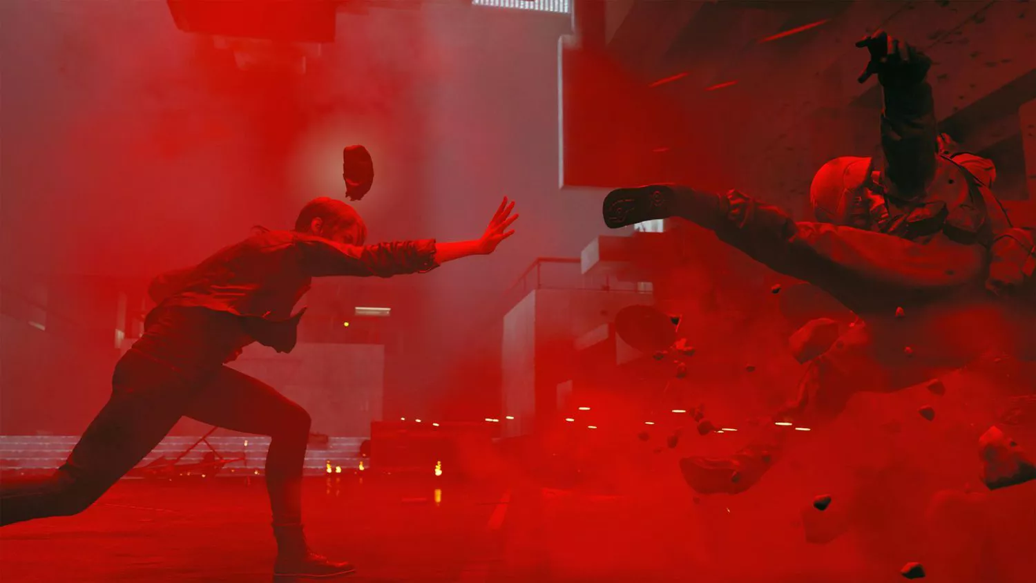 Jesse Faden fends off The Hiss.