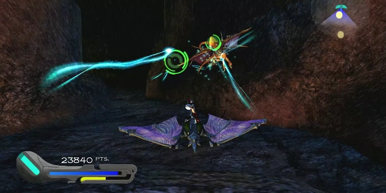 Panzer Dragoon Orta Gameplay with Orta fighting a boss battle
